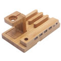 bamboo wood charging stand with USB 2.0 4 port hub port for all mobile phone